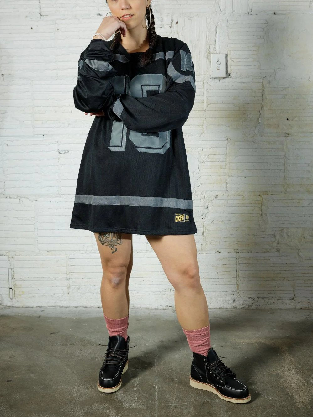 10 DEEP BRUISER MESH HOCKEY JERSEY BLACK