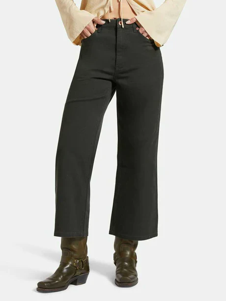 BRIXTON MARGO CROPPED 5 POCKET PANT WASHED BLACK