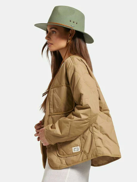 BRIXTON WESLEY WTHR GUARD™ PACKABLE FEDORA LIGHT MOSS