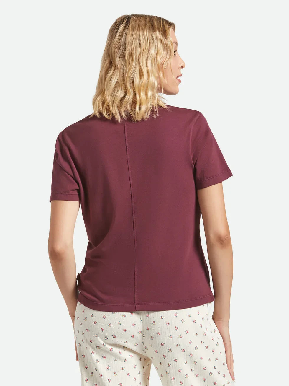 BRIXTON CAREFREE ORGANIC GARMENT DYE PERFECT T-SHIRT PORT