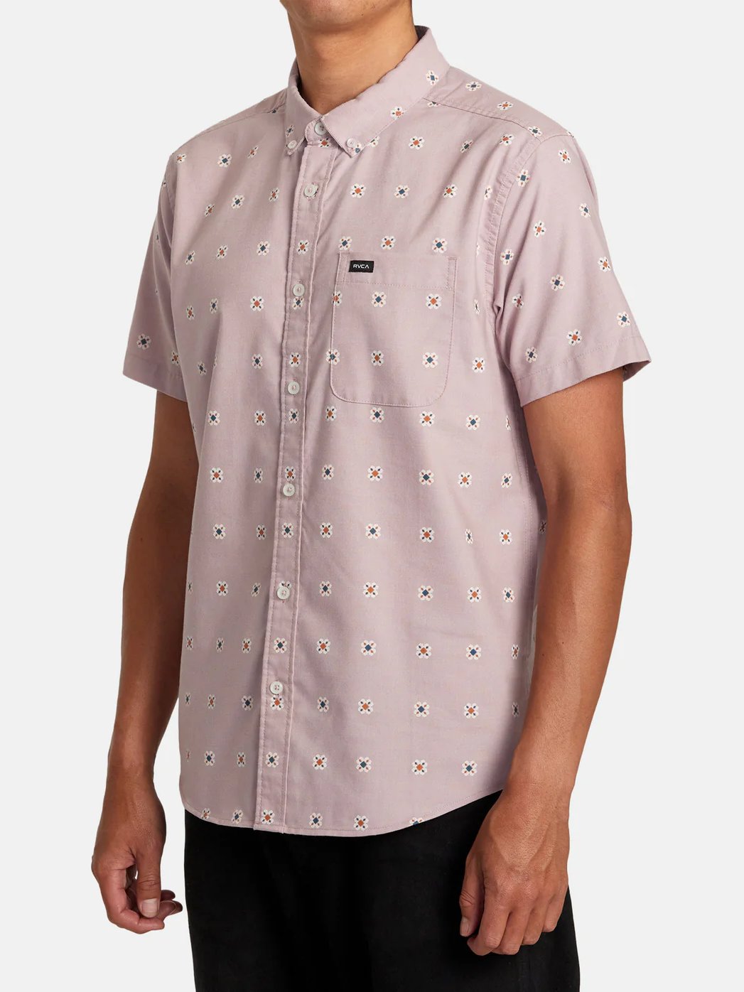 RVCA THAT'LL DO PRINT SHORT SLEEVE SHIRT PALE MAUVE MULTI