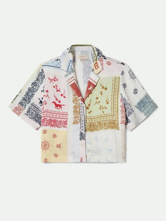 BRIXTON SILKY BOWLING BUTTON DOWN MULTI BANDANA