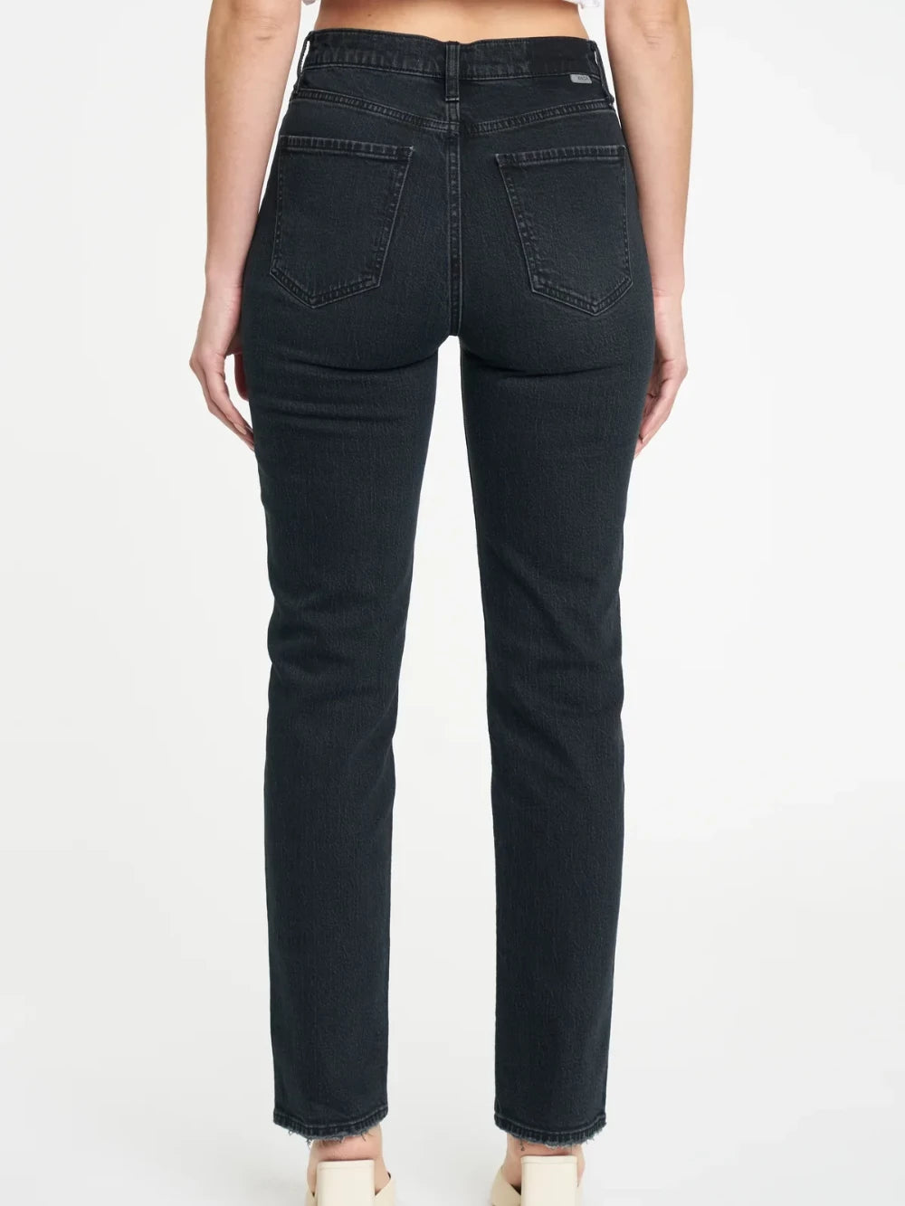 DAZE DENIM SMARTY PANTS HIGH RISE SLIM STRAIGHT INKED