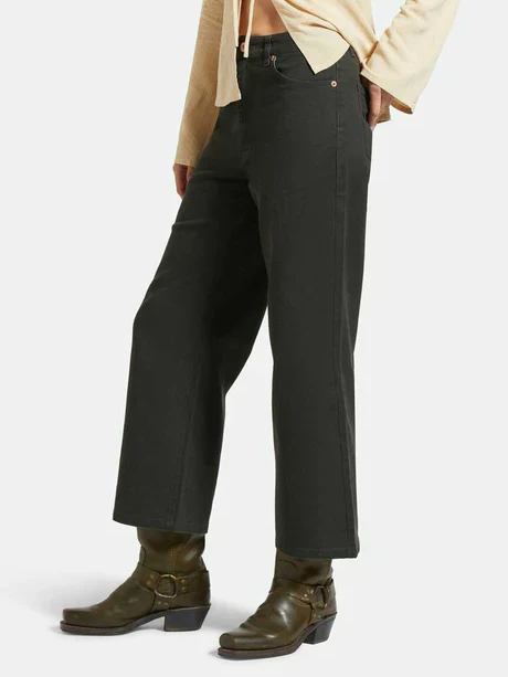 BRIXTON MARGO CROPPED 5 POCKET PANT WASHED BLACK