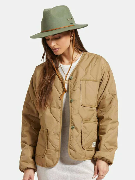 BRIXTON WESLEY WTHR GUARD™ PACKABLE FEDORA LIGHT MOSS
