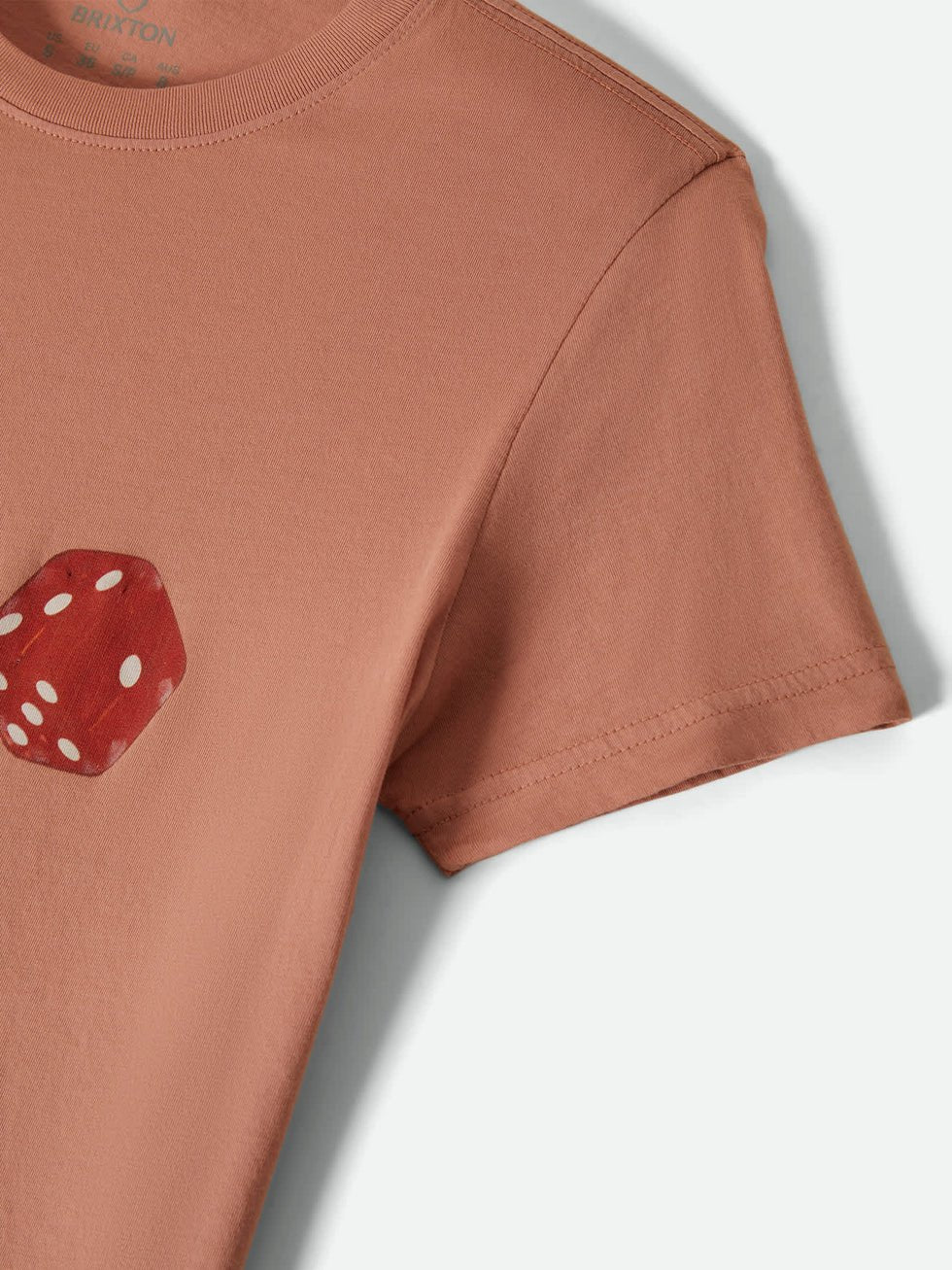 BRIXTON TOSSED DICE CREW T-SHIRT ITALIAN CLAY