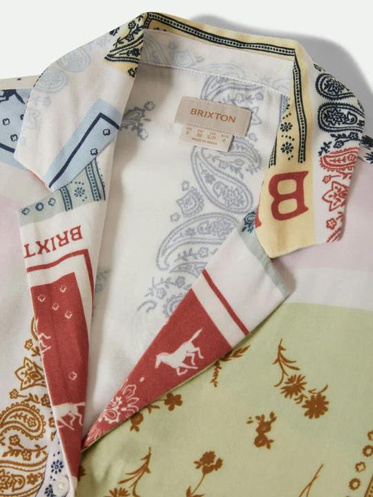 BRIXTON SILKY BOWLING BUTTON DOWN MULTI BANDANA