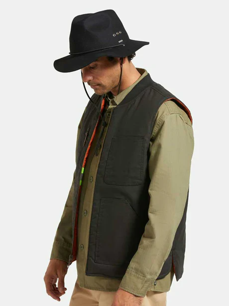 BRIXTON WESLEY WTHR GUARD™ PACKABLE FEDORA BLACK