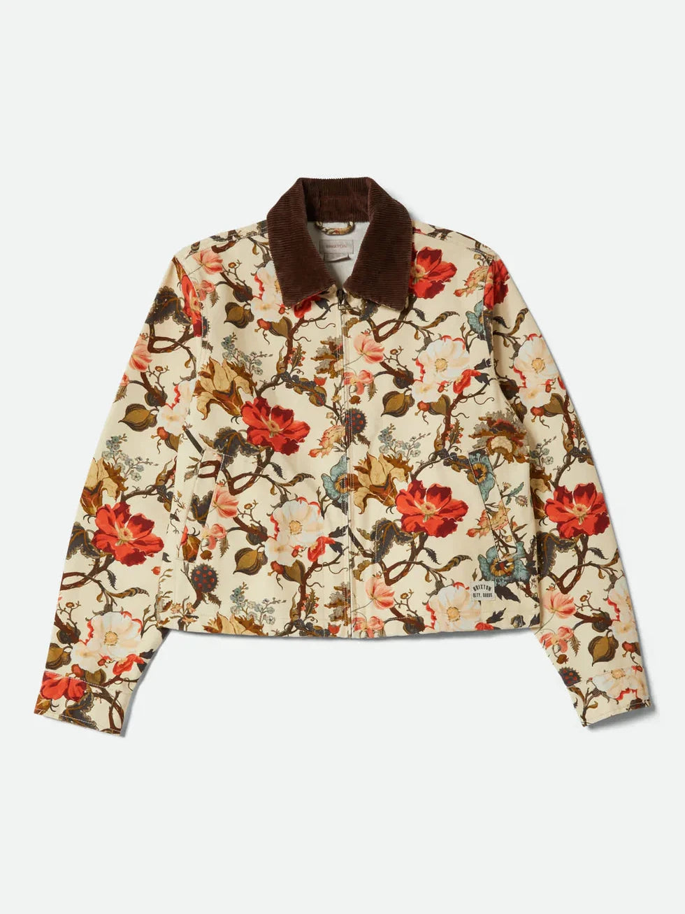 BRIXTON MECHANICS GARAGE ZIP JACKET BOTANICAL FLORAL