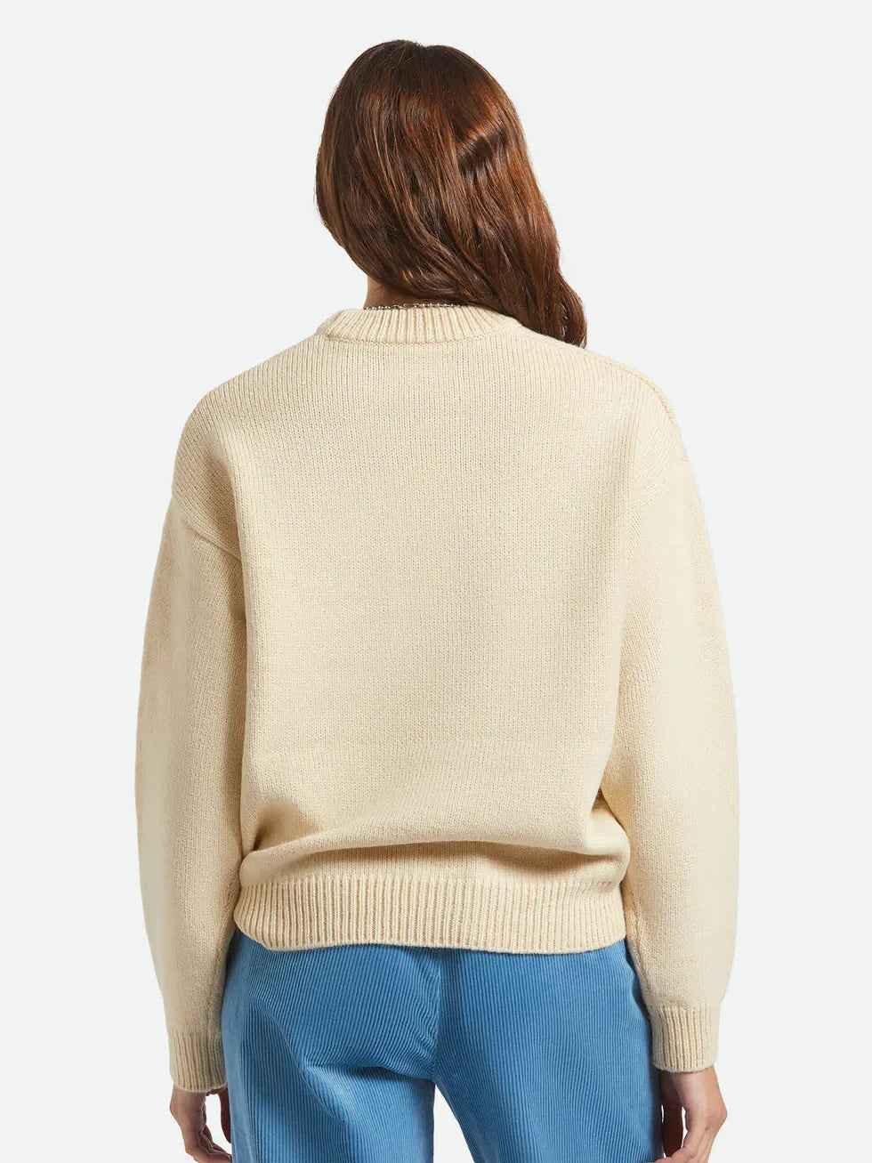 BRIXTON RANCHING CLUB CREW SWEATER WHITECAP