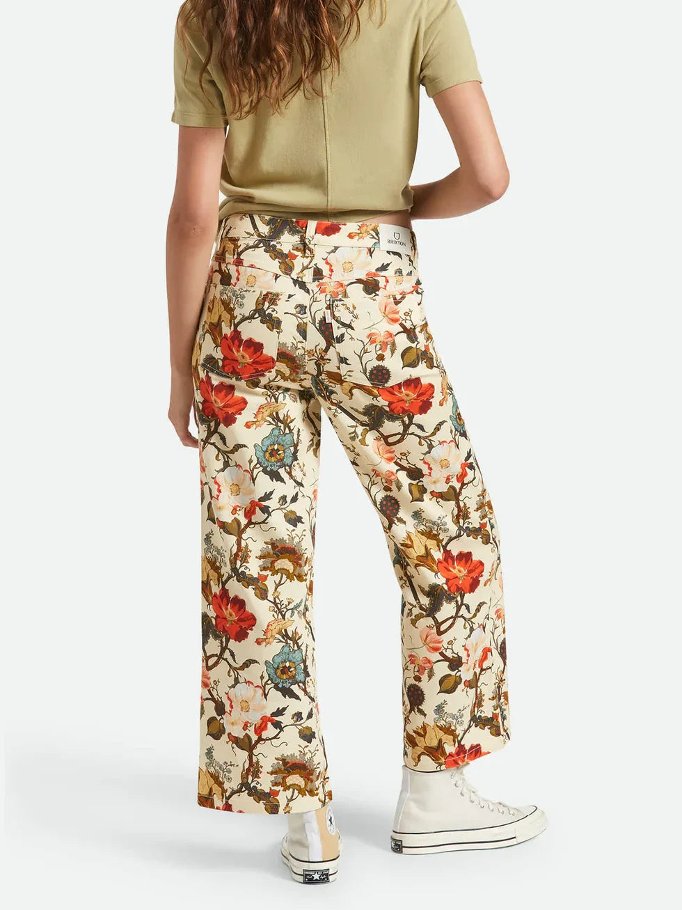 BRIXTON MARGO CROPPED 5 POCKET PANT BOTANICAL FLORAL