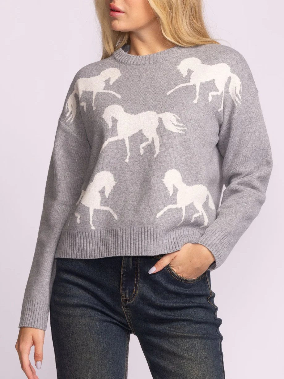 PINK MARTINI MEADOW SWEATER GREY