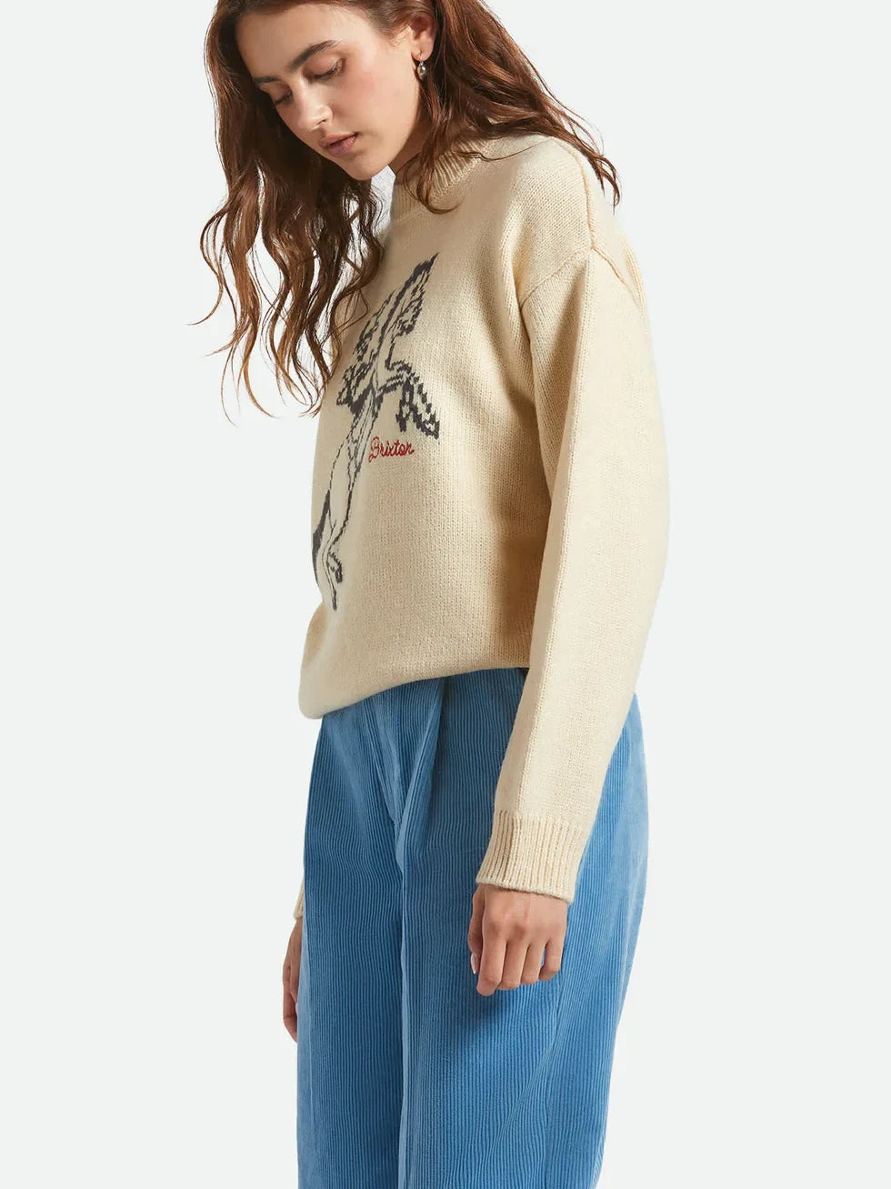 BRIXTON LUDLOW TROUSER PANT BORROWED BLUE CORDUROY