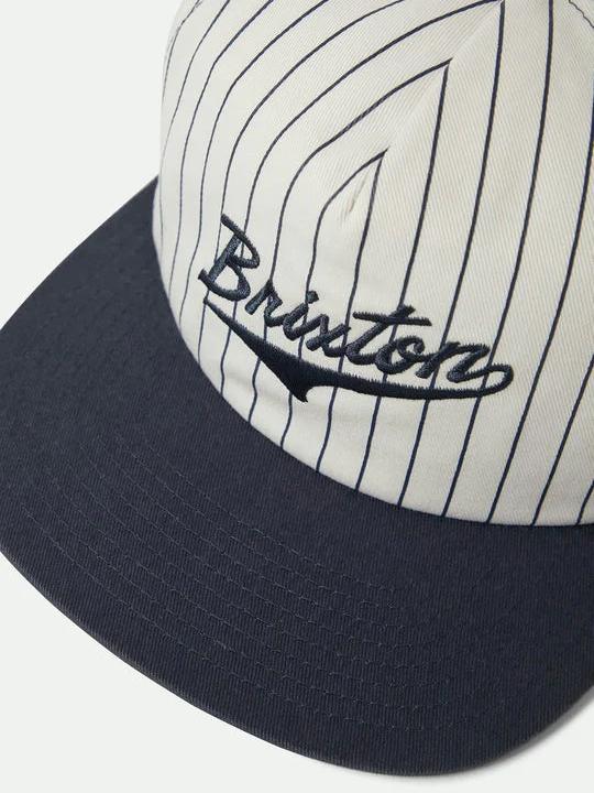 BRIXTON THE LEAGUE SNAPBACK WASHED NAVY/OFF WHITE