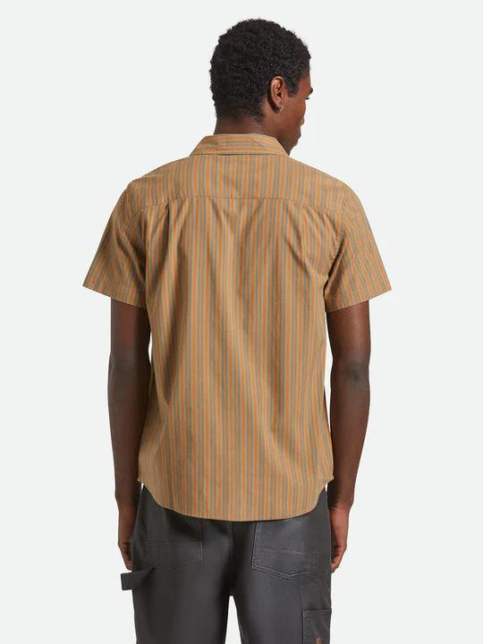 BRIXTON CHARTER STRIPE S/S RUSTIC CARAMEL/NIGHT SAGE