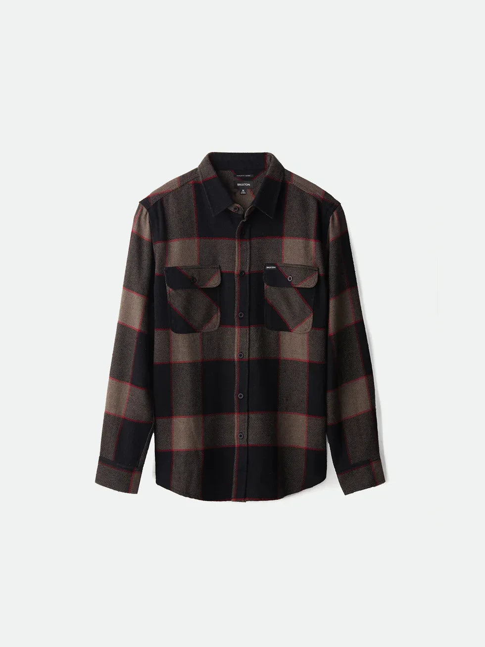 BRIXTON BOWERY FLANNEL HEATHER GREY/CHARCOAL