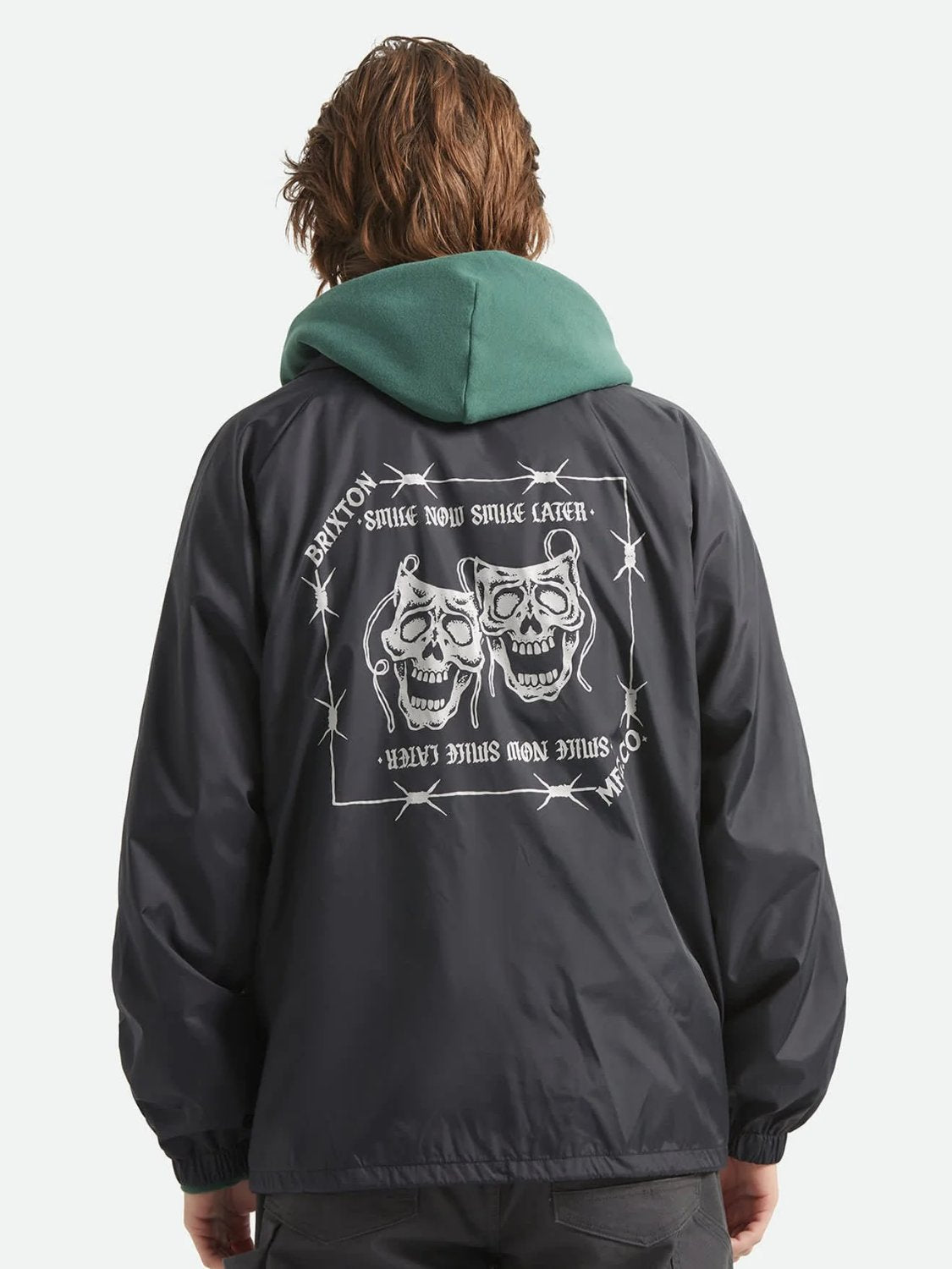 BRIXTON WATCHMAN LIGHTWEIGHT COACHES JACKET BLACK