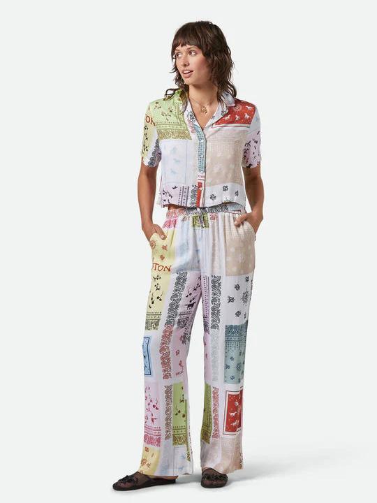 BRIXTON SILKY BOWLING BUTTON DOWN MULTI BANDANA