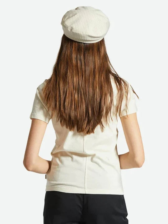 BRIXTON CAREFREE ORGANIC SLIM CREW TEE WHITE SMOKE