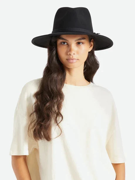 BRIXTON JOANNA FELT PACKABLE HAT BLACK