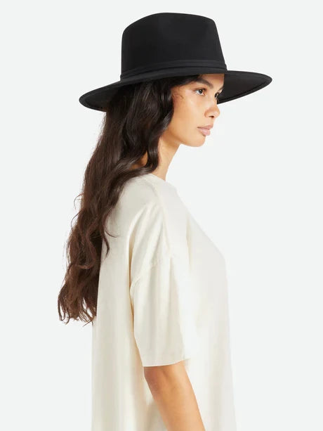 BRIXTON JOANNA FELT PACKABLE HAT BLACK