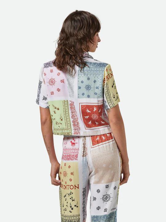 BRIXTON SILKY BOWLING BUTTON DOWN MULTI BANDANA