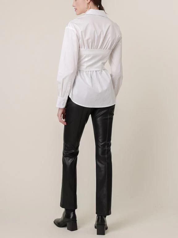 LINE & DOT RENE POPLIN TOP IVORY