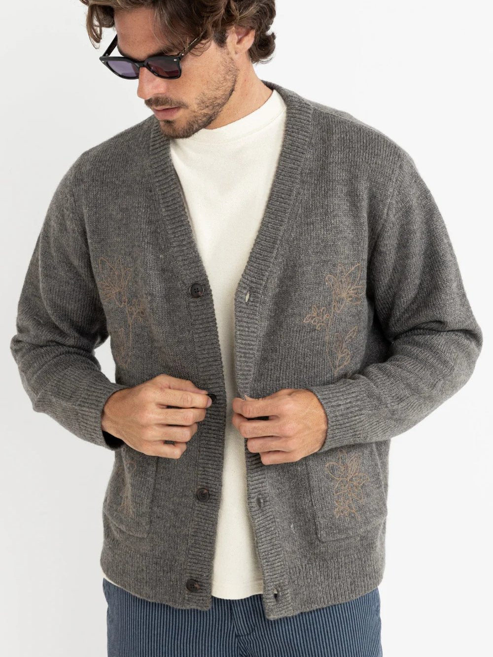 RHYTHM WES CARDIGAN CHARCOAL