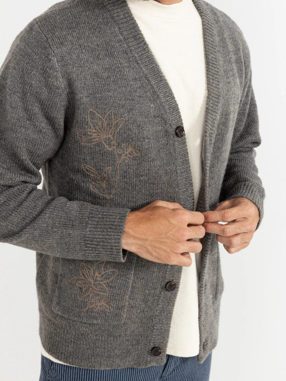 RHYTHM WES CARDIGAN CHARCOAL