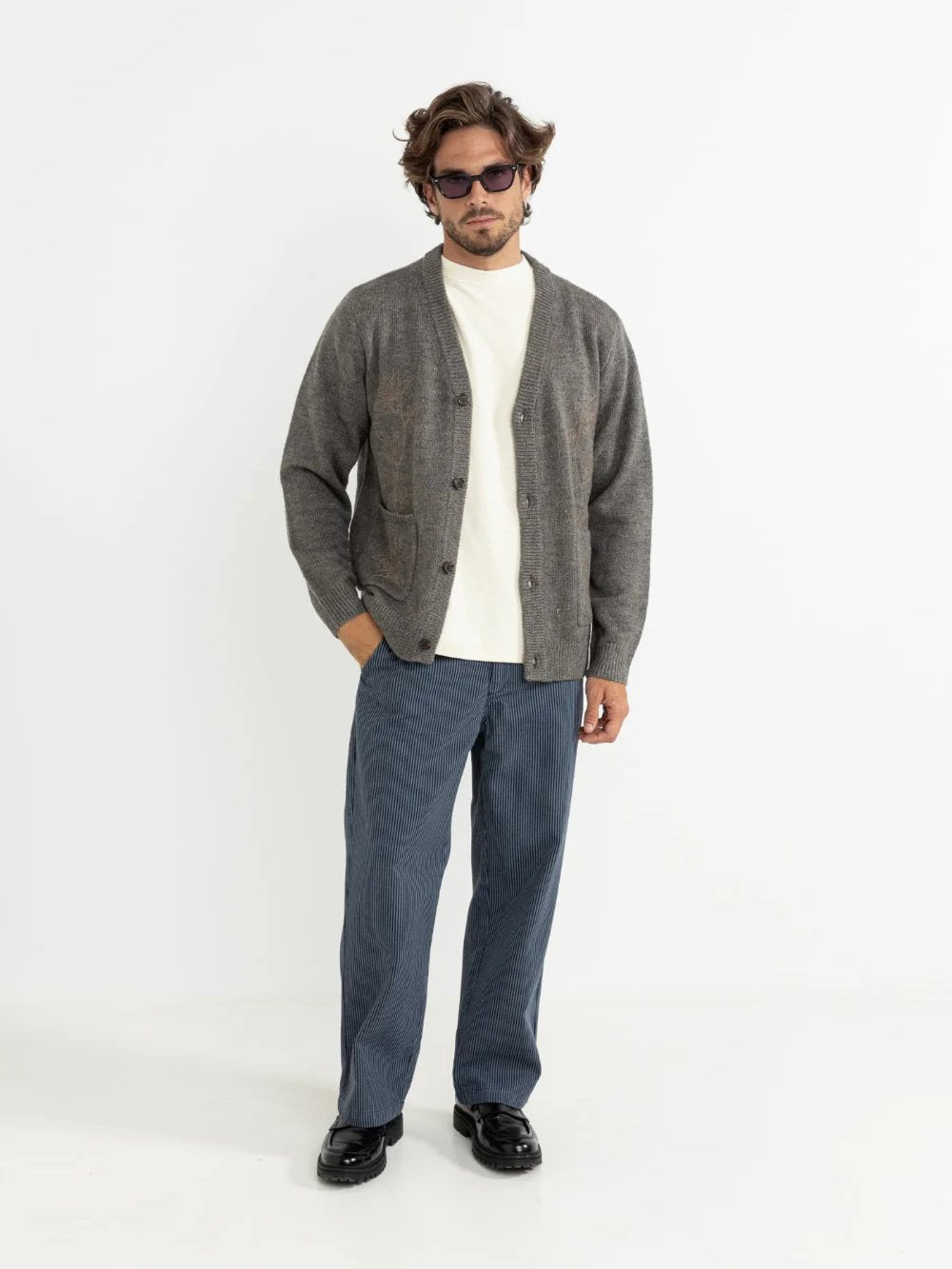 RHYTHM WES CARDIGAN CHARCOAL