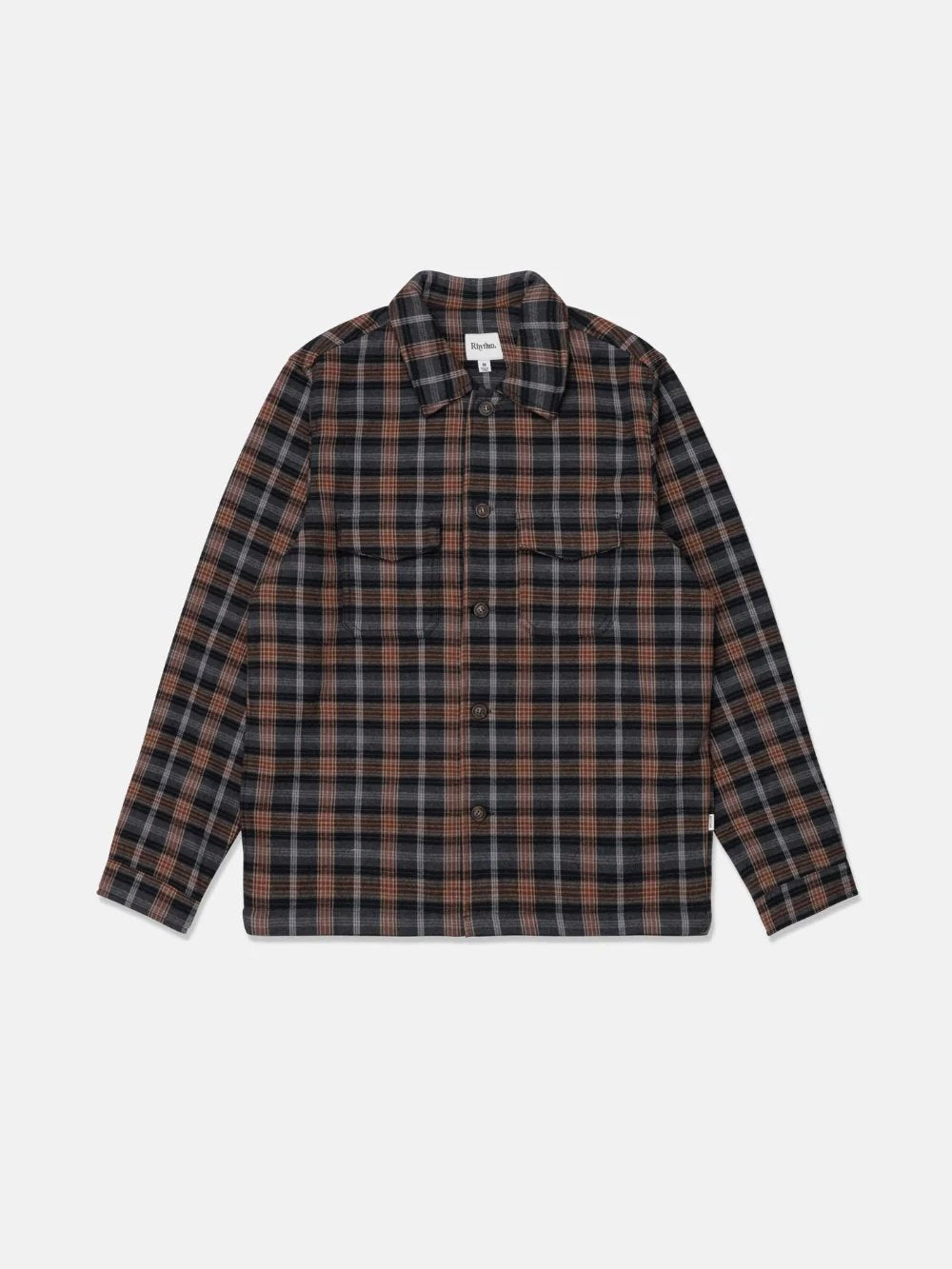 RHYTHM POLAR BOND LS FLANNEL CHARCOAL