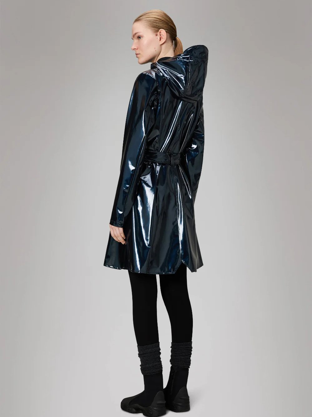 RAINS CURVE LONG JACKET SPILL