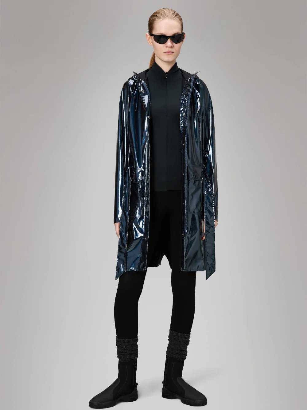 RAINS CURVE LONG JACKET SPILL