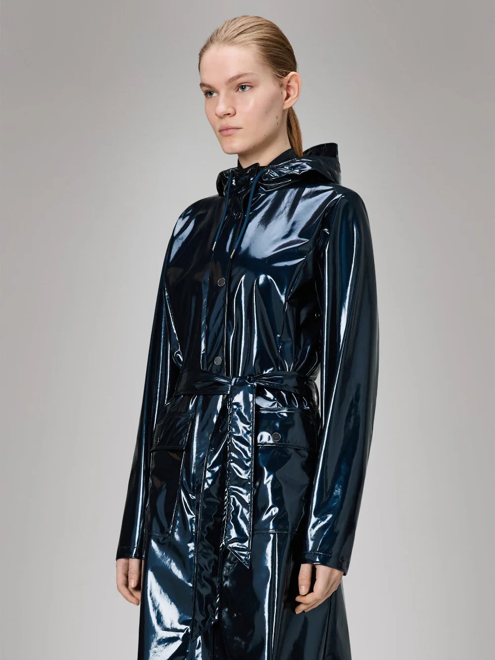 RAINS CURVE LONG JACKET SPILL