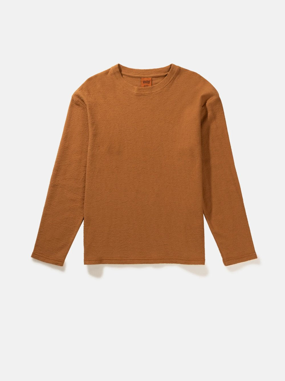 RHYTHM TEXTURED LONG SLEEVE T-SHIRT BROWN