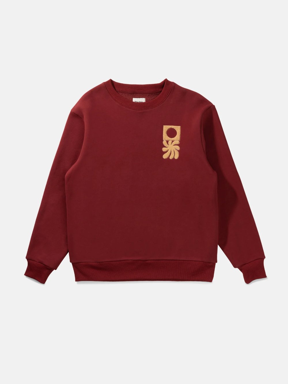 RHYTHM EMBROIDERED FLEECE CREW MULBERRY