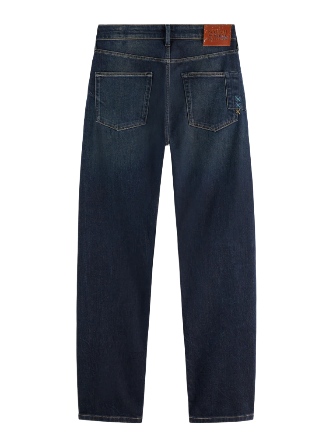 S&S THE ZEE STRAIGHT JEANS PAINT IT BLAUW