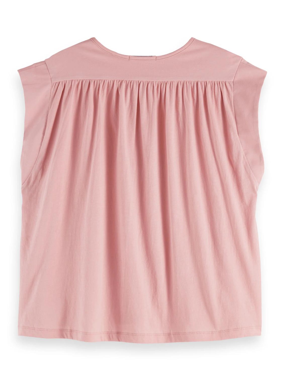 S&S DRAPEY V-NECK TOP BURNISHED LILAC