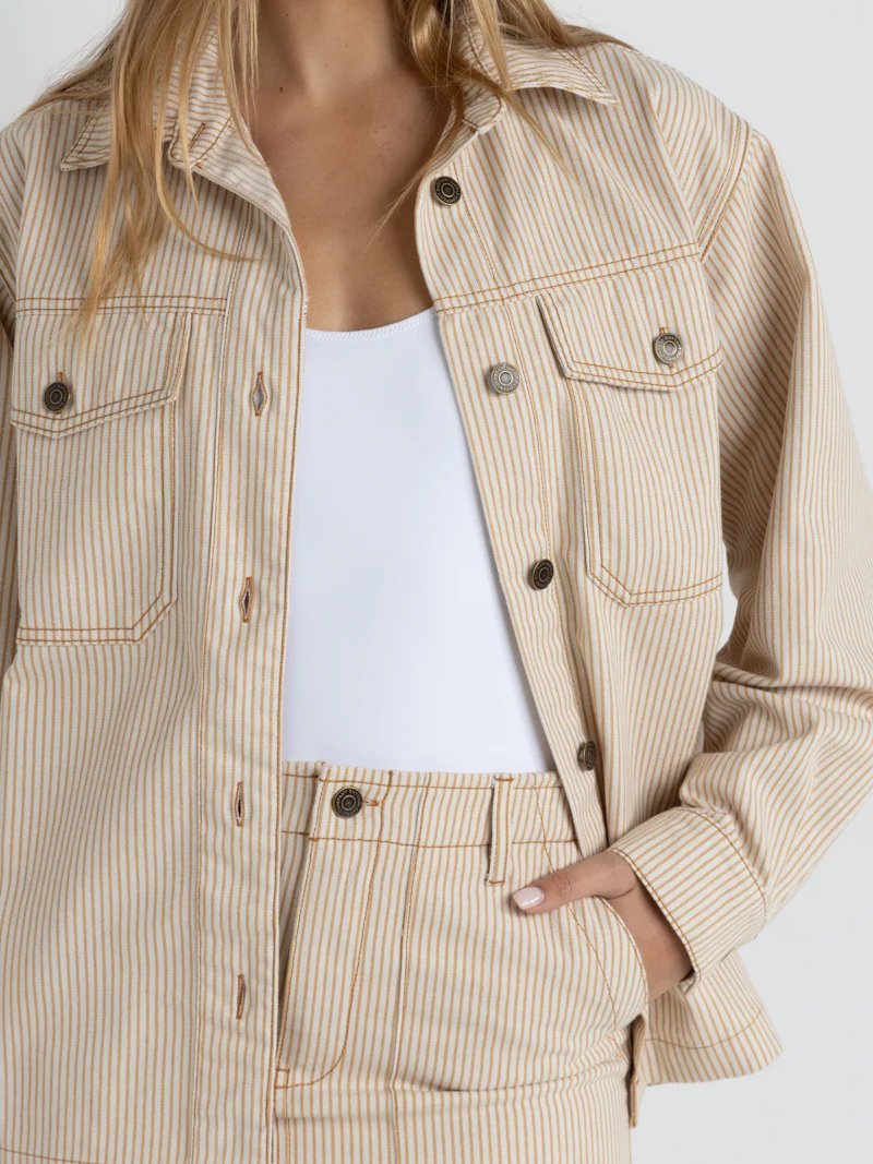 RHYTHM WILLA STRIPE JACKET SAND