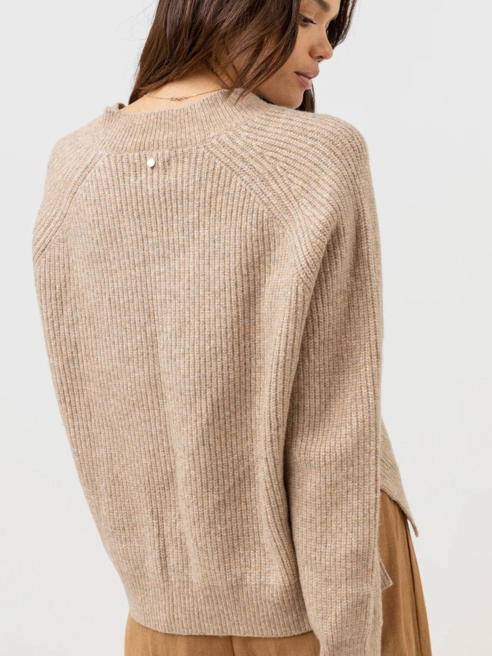 RHYTHM SLOANE V NECK SWEATER OATMEAL