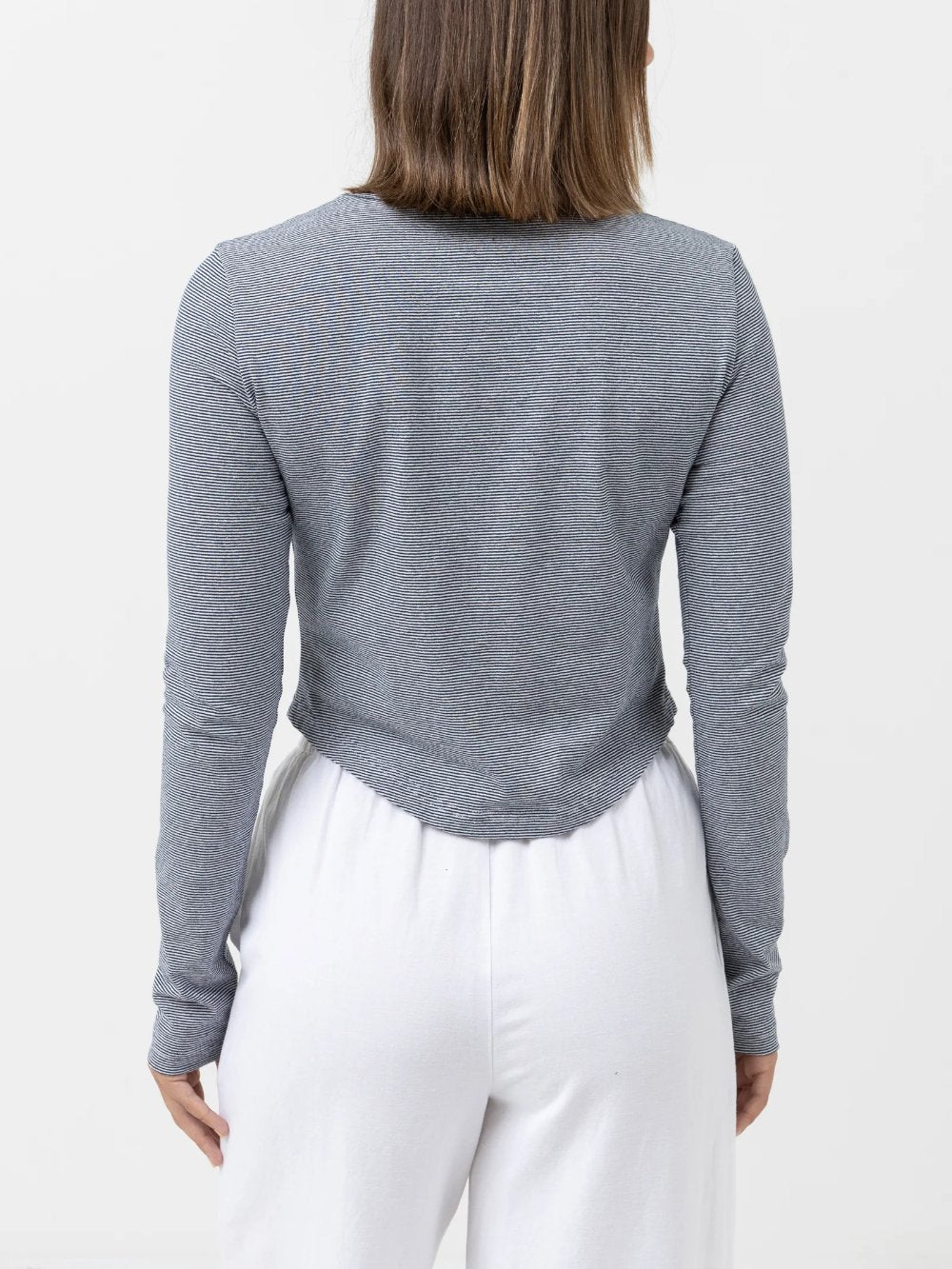RHYTHM WINONA L/S NAVY STRIPE