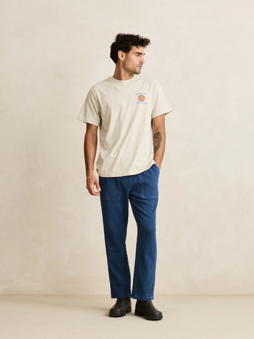 RHYTHM TEXTURED WALE JAM PANT WASHED INDIGO