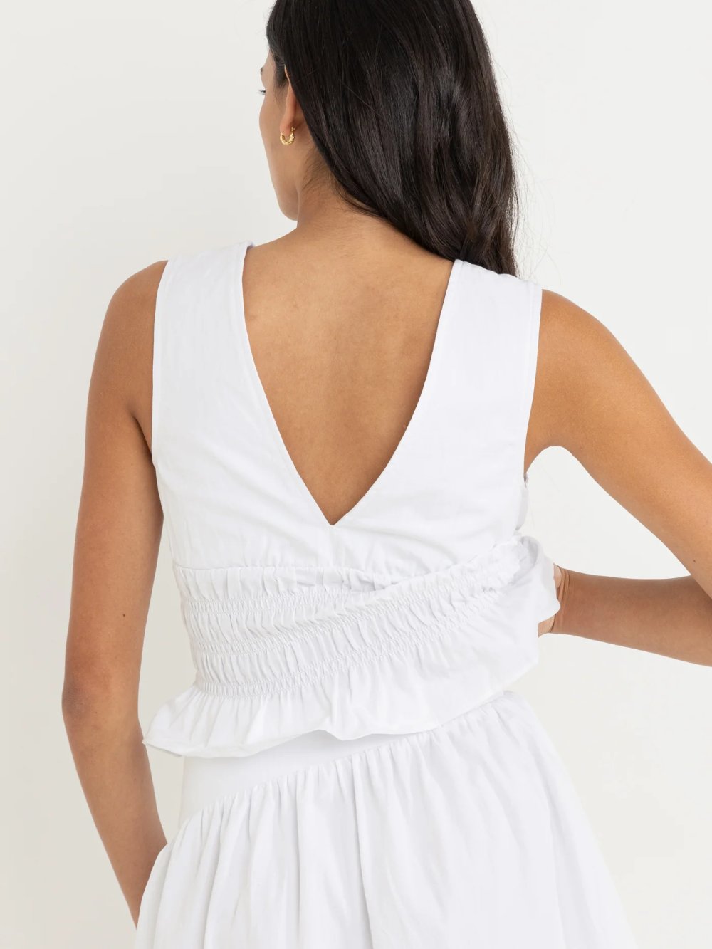 RHYTHM CARLO SMOCKED TOP CREAM