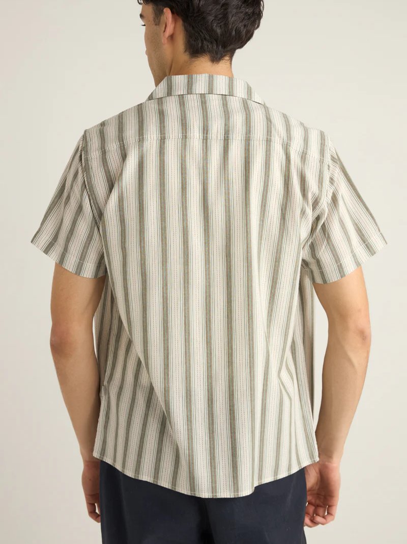 RHYTHM VACATION STRIPE SHIRT FERN
