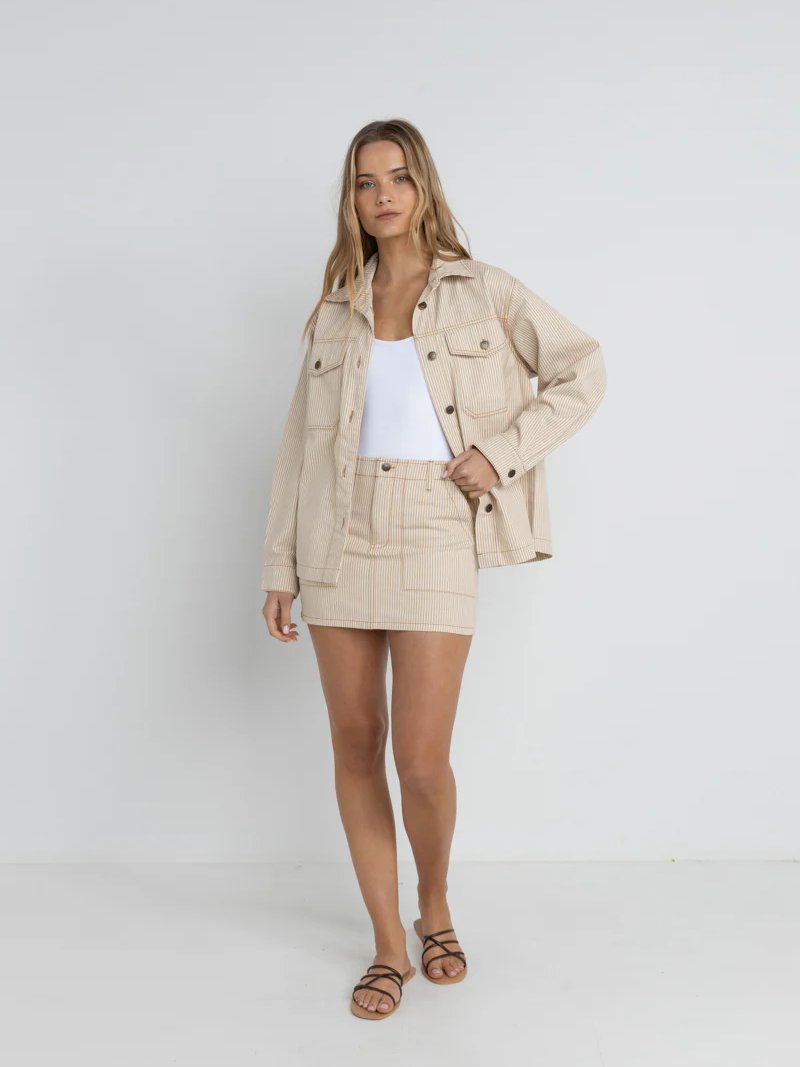 RHYTHM WILLA STRIPE JACKET SAND