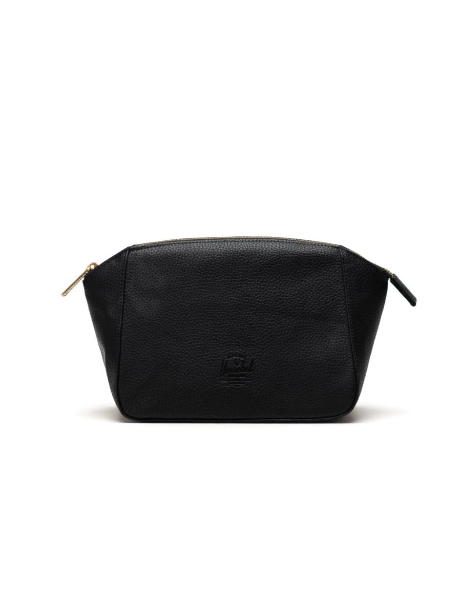 HSC MILAN TOILETRY BAG VEGAN LEATHER BLACK