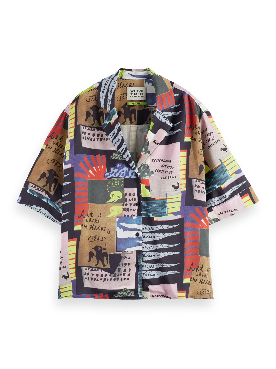 SCOTCH & SODA PRINTED SHORT SLEEVE SHIRT MULTI