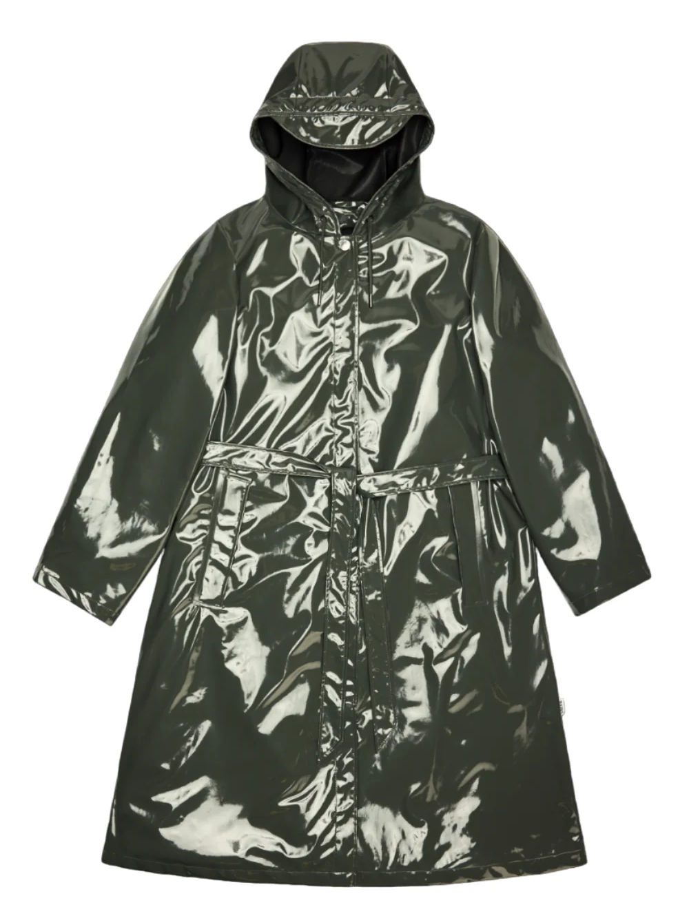 RAINS A-LINE LONGER JACKET SWAMP