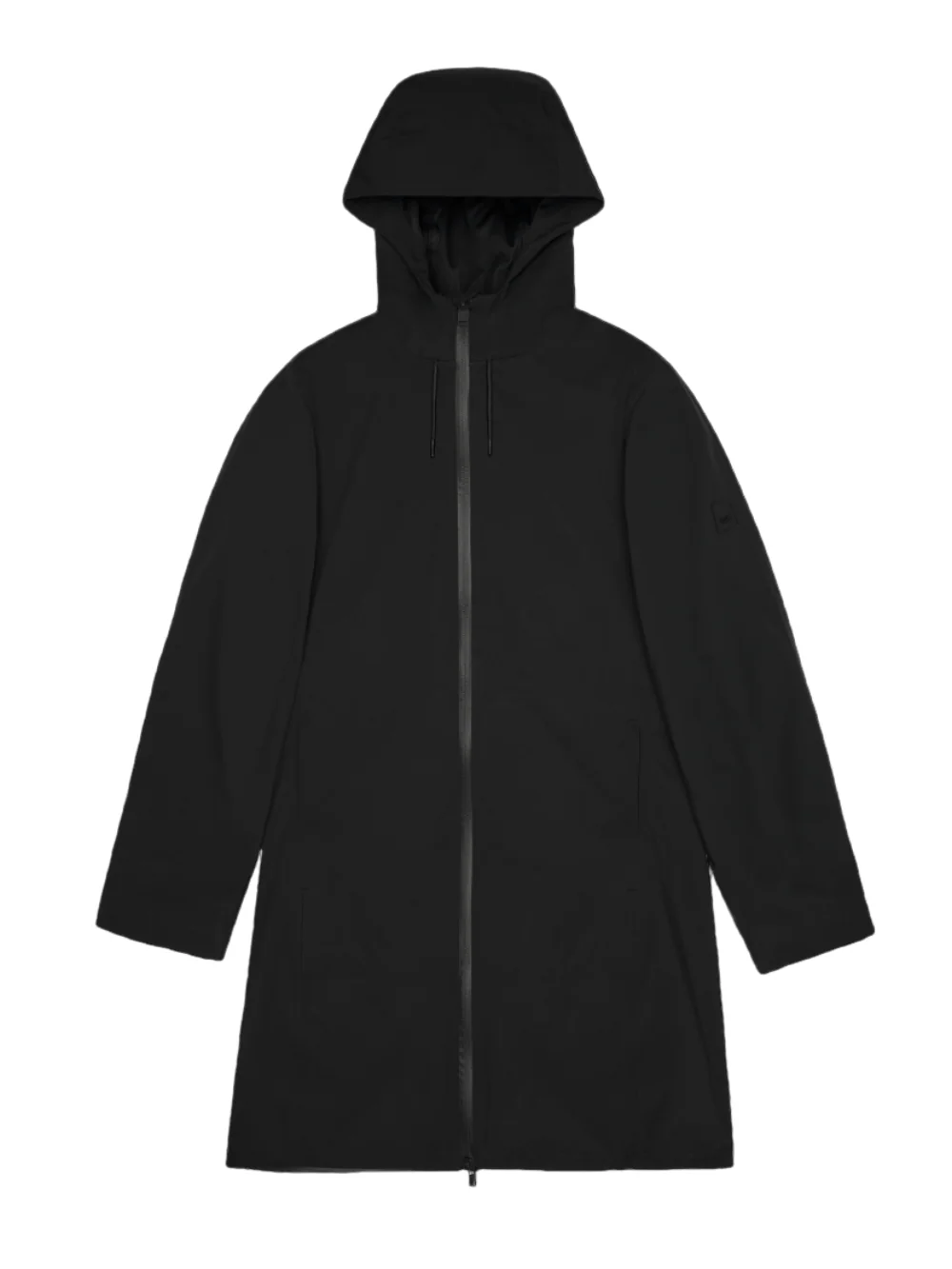RAINS SUVA HARDSHELL LONG JACKET BLACK