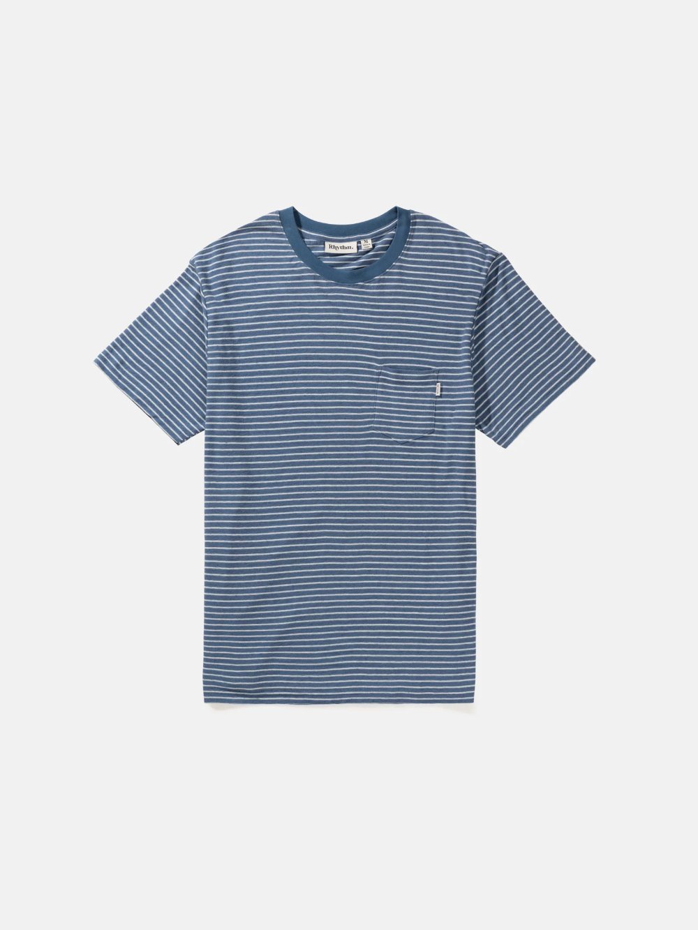 RHYTHM LINEN STRIPE T-SHIRT SLATE